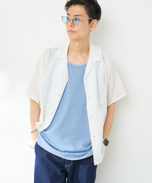 B.C STOCK(ベーセーストック)の「《追加》【ANTS & ELEPHANTS】ヴィンテージ加工 レイヤードタンクトップ(Tシャツ/カットソー・メンズ・ブラック/ブルー系その他/アイボリー・MEDIUM/LARGE)」の19枚目の写真