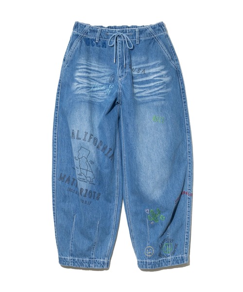 Universal Style Wear(ユニバーサルスタイルウェア)の「Universal Style Wear/ユニバーサルスタイルウェア RAKUGAKI denim pants(デニムパンツ・メンズ・ブラック/ライトインディゴブルー・X-LARGE/LARGE/MEDIUM)」の9枚目の写真
