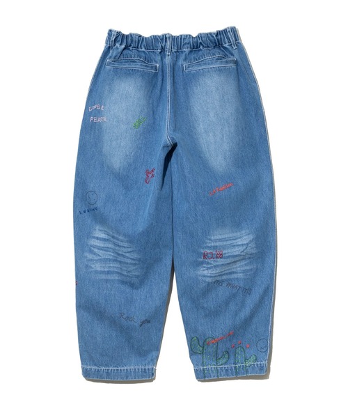 Universal Style Wear(ユニバーサルスタイルウェア)の「Universal Style Wear/ユニバーサルスタイルウェア RAKUGAKI denim pants(デニムパンツ・メンズ・ブラック/ライトインディゴブルー・X-LARGE/LARGE/MEDIUM)」の10枚目の写真