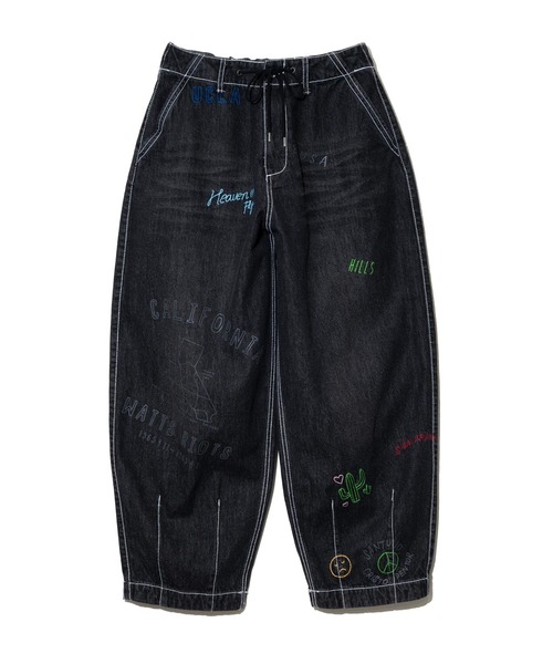 Universal Style Wear(ユニバーサルスタイルウェア)の「Universal Style Wear/ユニバーサルスタイルウェア RAKUGAKI denim pants(デニムパンツ・メンズ・ブラック/ライトインディゴブルー・X-LARGE/LARGE/MEDIUM)」の12枚目の写真
