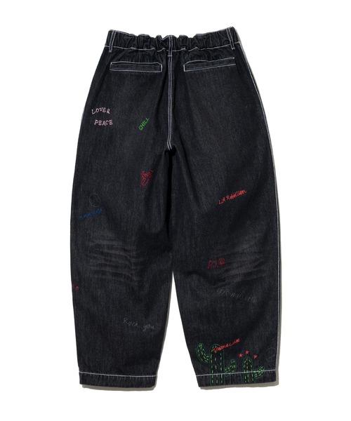Universal Style Wear(ユニバーサルスタイルウェア)の「Universal Style Wear/ユニバーサルスタイルウェア RAKUGAKI denim pants(デニムパンツ・メンズ・ブラック/ライトインディゴブルー・X-LARGE/LARGE/MEDIUM)」の13枚目の写真