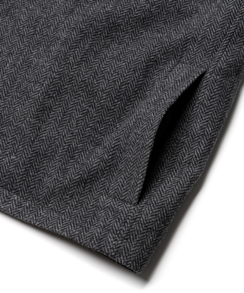 EDINBURGH CLUB（エディンバラクラブ）の「WOOL BLENDED HERRINGBONE MID HUNTING JACKET [C/GREY]（ミリタリージャケット・メンズ・グレー・SMALL/MEDIUM/LARGE/X-LARGE）」の9枚目の写真