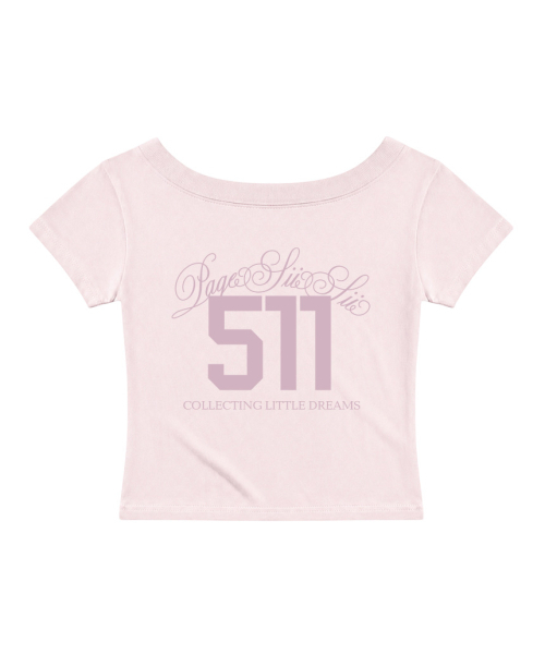 PAGESIISII(ページシシ)の「511 レタリングプリントワンショルダースリムフィット半袖Tシャツピンク(Tシャツ/カットソー・レディース・その他・MEDIUM)」の4枚目の写真