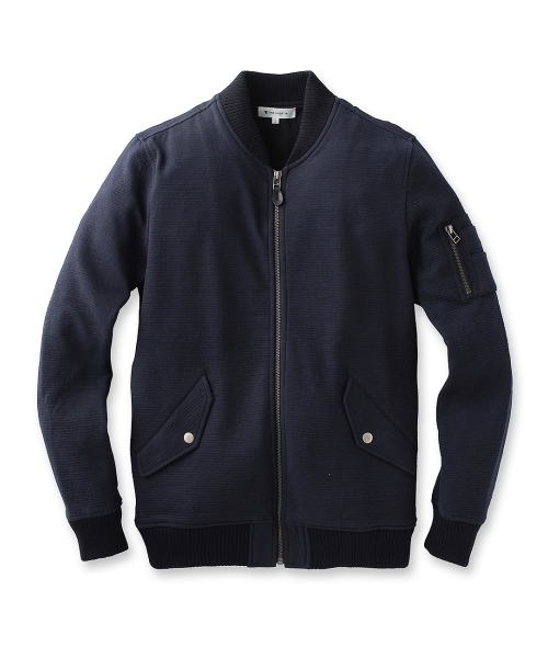 THE SHOP TK (ザ ショップ ティーケー )の「MA-1風カーディガン(カーディガン/ボレロ・メンズ・グリーン/ブルー・02/03/04)」の1枚目の写真