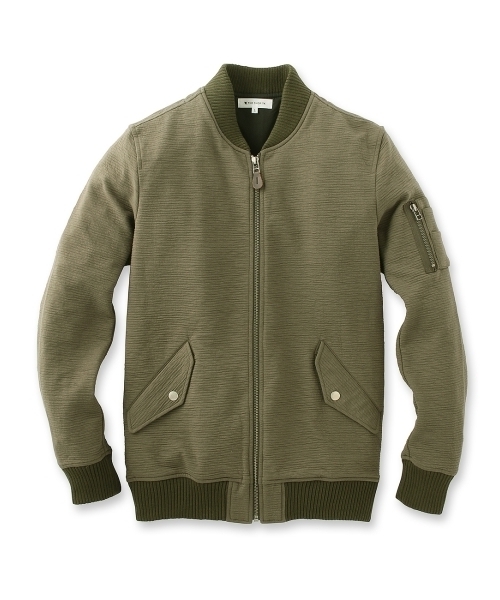 THE SHOP TK (ザ ショップ ティーケー )の「MA-1風カーディガン(カーディガン/ボレロ・メンズ・グリーン/ブルー・02/03/04)」の2枚目の写真