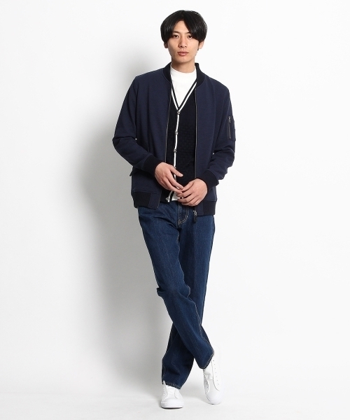 THE SHOP TK (ザ ショップ ティーケー )の「MA-1風カーディガン(カーディガン/ボレロ・メンズ・グリーン/ブルー・02/03/04)」の10枚目の写真