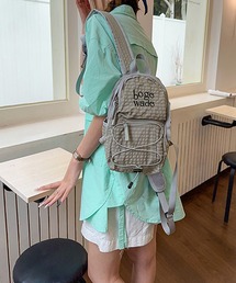 MEMECLE（メメクル）の「【 MEMECLE / メメクル 】チェック柄 ミニナイロンバックパック（バックパック/リュック）」