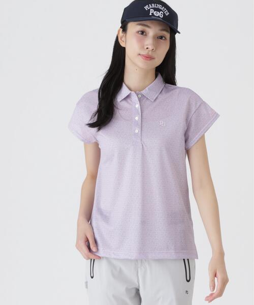 PEARLY GATES(パーリーゲイツ)の「【PEARLY GATES】ランダムロゴ柄KAZEメッシュ半袖ポロシャツ(ポロシャツ・レディース・ピンク系その他/ホワイト系その他/ダークインディゴブルー・SMALL/MEDIUM/LARGE)」の11枚目の写真