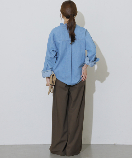 JOURNAL STANDARD relume(ジャーナルスタンダード レリューム)の「2タックスラックスパンツ(スラックス・レディース・チャコールグレー/ブラック/ブラウン・38/36)」の21枚目の写真