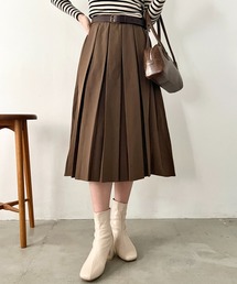【2サイズ展開】プリーツミディスカート