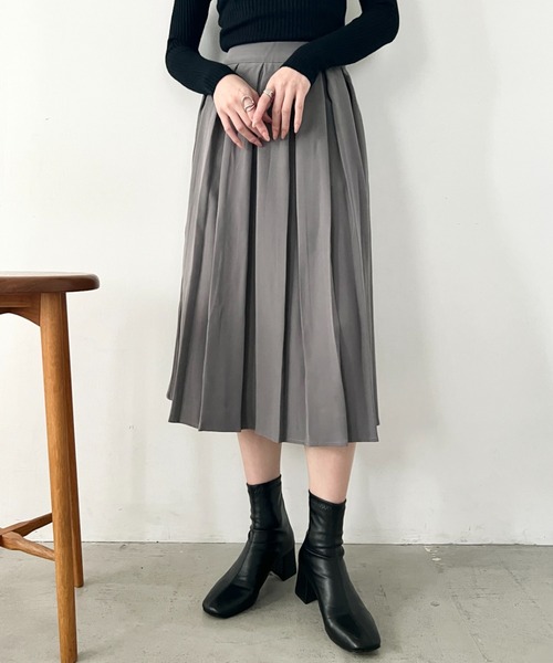 wears（ウェアーズ）の「【2サイズ展開】プリーツミディスカート（スカート・レディース・グレー/ブラウン/ブラック/ダークグレー・L/M）」の22枚目の写真