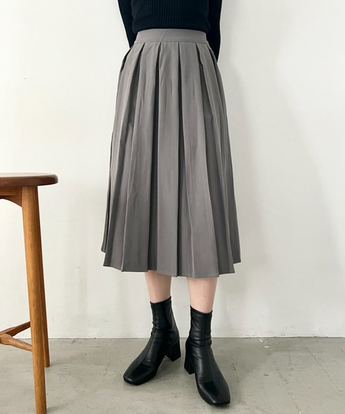 wears（ウェアーズ）の「【2サイズ展開】プリーツミディスカート（スカート・レディース・グレー/ブラウン/ブラック/ダークグレー・L/M）」の21枚目の写真