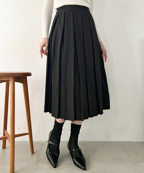 wears（ウェアーズ）の「【2サイズ展開】プリーツミディスカート（スカート・レディース・グレー/ブラウン/ブラック/ダークグレー・L/M）」の8枚目の写真