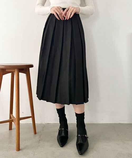 wears（ウェアーズ）の「【2サイズ展開】プリーツミディスカート（スカート・レディース・グレー/ブラウン/ブラック/ダークグレー・L/M）」の6枚目の写真