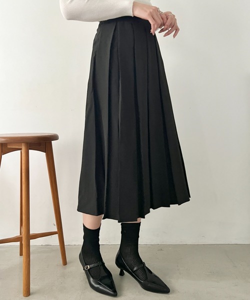 wears（ウェアーズ）の「【2サイズ展開】プリーツミディスカート（スカート・レディース・グレー/ブラウン/ブラック/ダークグレー・L/M）」の9枚目の写真