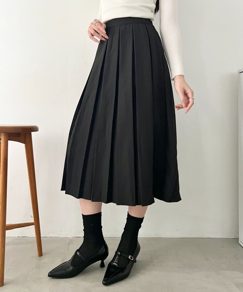 wears（ウェアーズ）の「【2サイズ展開】プリーツミディスカート（スカート・レディース・グレー/ブラウン/ブラック/ダークグレー・L/M）」の11枚目の写真