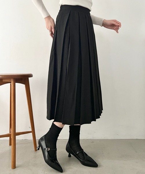 wears（ウェアーズ）の「【2サイズ展開】プリーツミディスカート（スカート・レディース・グレー/ブラウン/ブラック/ダークグレー・L/M）」の10枚目の写真