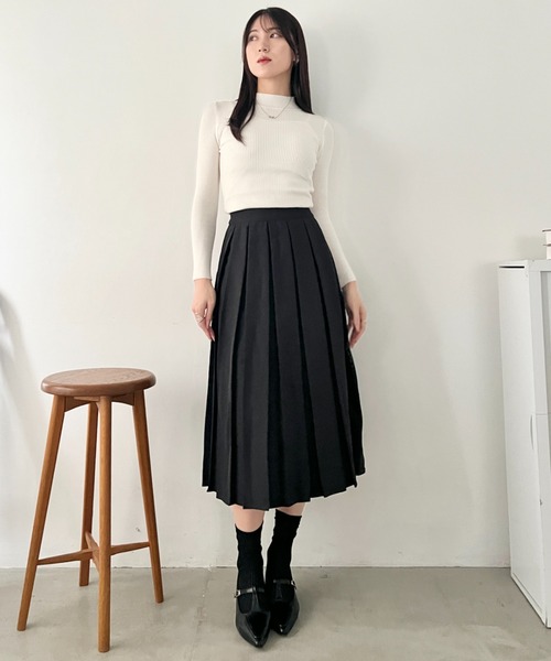 wears（ウェアーズ）の「【2サイズ展開】プリーツミディスカート（スカート・レディース・グレー/ブラウン/ブラック/ダークグレー・L/M）」の14枚目の写真