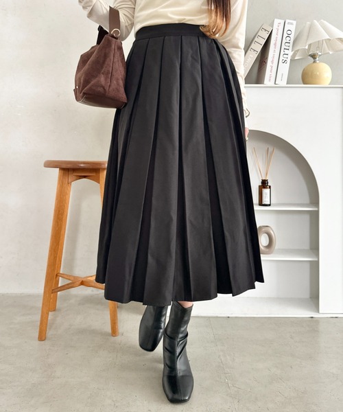 wears（ウェアーズ）の「【2サイズ展開】プリーツミディスカート（スカート・レディース・グレー/ブラウン/ブラック/ダークグレー・L/M）」の17枚目の写真