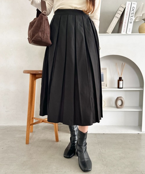 wears（ウェアーズ）の「【2サイズ展開】プリーツミディスカート（スカート・レディース・グレー/ブラウン/ブラック/ダークグレー・L/M）」の18枚目の写真