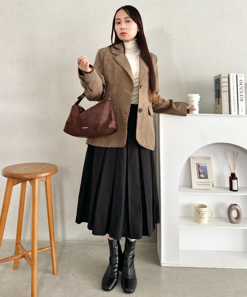 wears（ウェアーズ）の「【2サイズ展開】プリーツミディスカート（スカート・レディース・グレー/ブラウン/ブラック/ダークグレー・L/M）」の20枚目の写真
