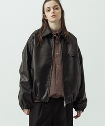 SLICK（スリック）の「【SLICK スリック】Synthetic Leather Short Blouson シンセティックレザー ショートブルゾン（ブルゾン）」