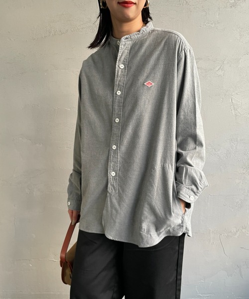 DANTON（ダントン）の「[DANTON/ダントン] コットンフランネル バンドカラーシャツ（シャツ/ブラウス・レディース・グレー/オリーブ/キナリ・40/38/42）」の22枚目の写真