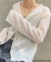 楊柳シアーカーディガン