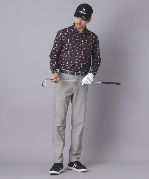 adabat(アダバット)の「【ADABAT NAVY】UVケア/吸水速乾 フィルサーモモノグラム柄長袖ポロシャツ(ポロシャツ・メンズ・ブラウン系その他2/ブルー系その他2/ホワイト系1・46/48/50/52)」の12枚目の写真