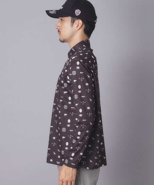 adabat(アダバット)の「【ADABAT NAVY】UVケア/吸水速乾 フィルサーモモノグラム柄長袖ポロシャツ(ポロシャツ・メンズ・ブラウン系その他2/ブルー系その他2/ホワイト系1・46/48/50/52)」の20枚目の写真