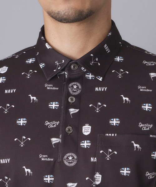 adabat(アダバット)の「【ADABAT NAVY】UVケア/吸水速乾 フィルサーモモノグラム柄長袖ポロシャツ(ポロシャツ・メンズ・ブラウン系その他2/ブルー系その他2/ホワイト系1・46/48/50/52)」の22枚目の写真