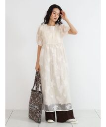 FIKA.（フィーカ）の「Flower jacquard sheer onepiece（ワンピース）」