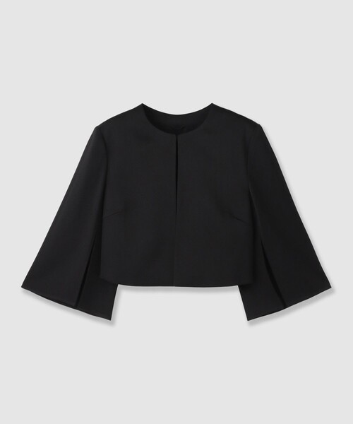 ANAYI（アナイ）の「トリアセサテンボレロジャケット（ノーカラージャケット・レディース・ブラック/ネイビー/アイボリー・38/36）」の10枚目の写真