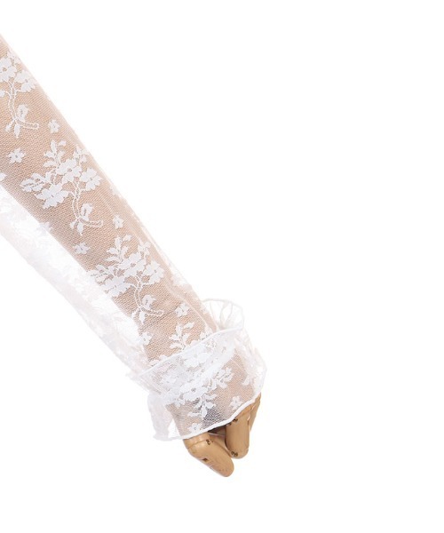 axes femme POETIQUE（アクシーズファムポエティック）の「ローズ×リボン装飾インナー（Tシャツ/カットソー・レディース・ホワイト/ブラック・MEDIUM）」の20枚目の写真