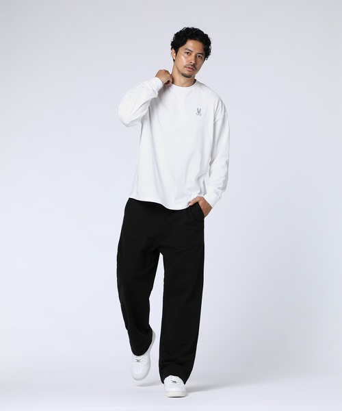 Psycho Bunny（サイコバニー）の「[WEB限定]ツアーTEE風 ネオンアクセントロングスリーブTシャツ（Tシャツ/カットソー・メンズ・ホワイト/ブラック・X-LARGE/SMALL/LARGE/MEDIUM）」の5枚目の写真
