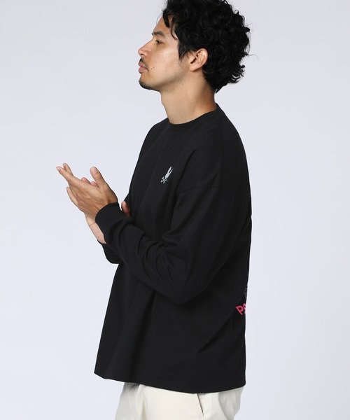 Psycho Bunny（サイコバニー）の「[WEB限定]ツアーTEE風 ネオンアクセントロングスリーブTシャツ（Tシャツ/カットソー・メンズ・ホワイト/ブラック・X-LARGE/SMALL/LARGE/MEDIUM）」の12枚目の写真