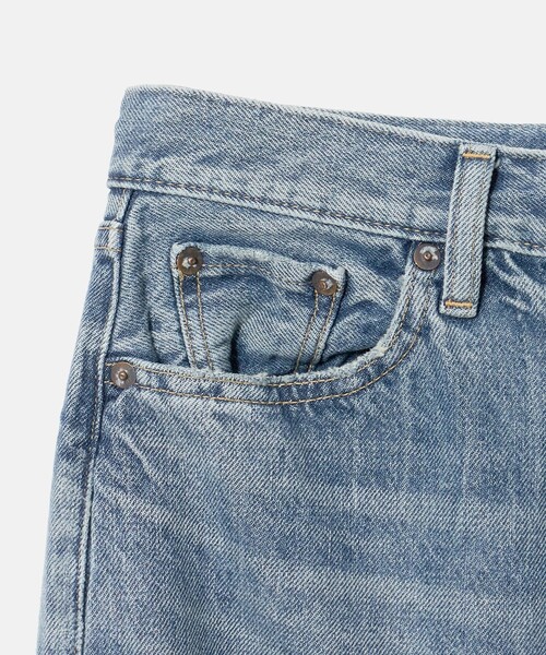 6(ロク)の「<timemachine>DAMAGE DENIM/パンツ(デニムパンツ・レディース・ライトブルー・25/24/27/26/28)」の9枚目の写真