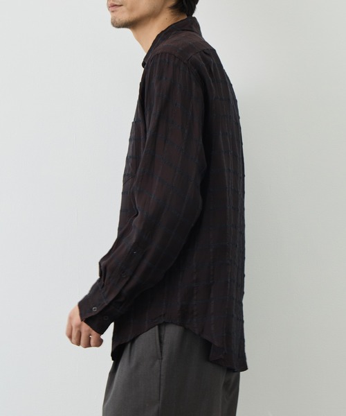 marka（マーカ）の「【MARKAWARE/marka/マーカ】SEMI SPREAD COLLAR SHIRT（シャツ/ブラウス・メンズ・ブラウン/グレー・2）」の8枚目の写真