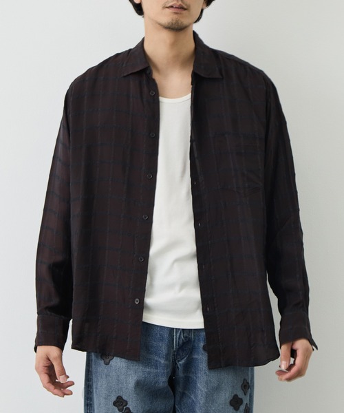 marka（マーカ）の「【MARKAWARE/marka/マーカ】SEMI SPREAD COLLAR SHIRT（シャツ/ブラウス・メンズ・ブラウン/グレー・2）」の10枚目の写真