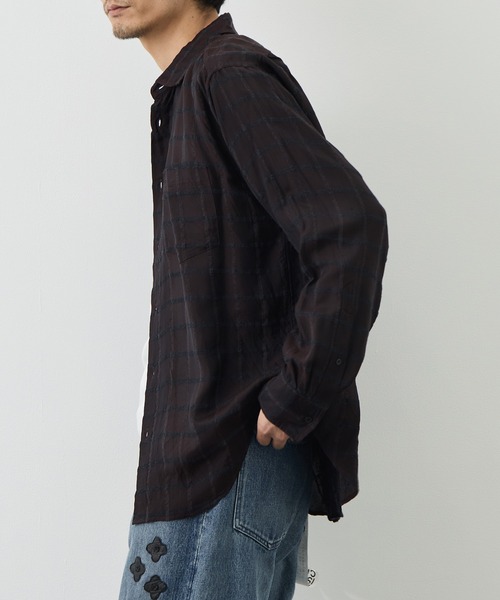 marka（マーカ）の「【MARKAWARE/marka/マーカ】SEMI SPREAD COLLAR SHIRT（シャツ/ブラウス・メンズ・ブラウン/グレー・2）」の12枚目の写真