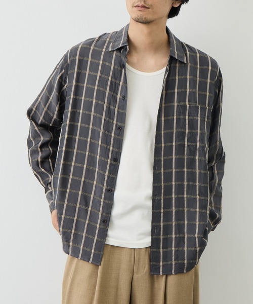 marka（マーカ）の「【MARKAWARE/marka/マーカ】SEMI SPREAD COLLAR SHIRT（シャツ/ブラウス・メンズ・ブラウン/グレー・2）」の19枚目の写真