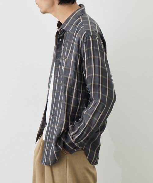 marka（マーカ）の「【MARKAWARE/marka/マーカ】SEMI SPREAD COLLAR SHIRT（シャツ/ブラウス・メンズ・ブラウン/グレー・2）」の20枚目の写真