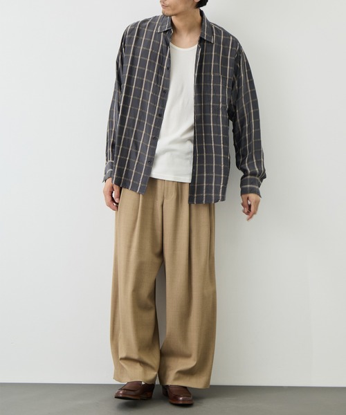 marka（マーカ）の「【MARKAWARE/marka/マーカ】SEMI SPREAD COLLAR SHIRT（シャツ/ブラウス・メンズ・ブラウン/グレー・2）」の22枚目の写真