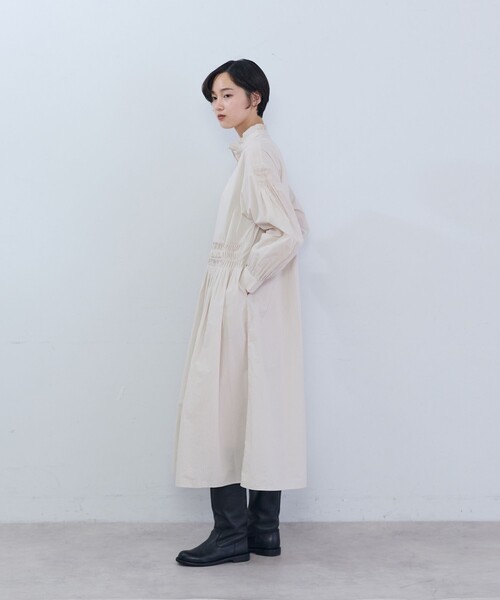 ADIEU TRISTESSE(アデュートリステス)の「インドコットンポプリンワンピース(シャツワンピース・レディース・ブラック/アイボリー・38)」の15枚目の写真