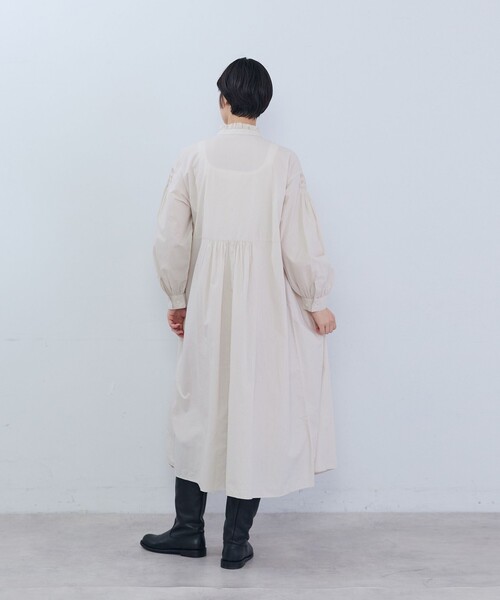 ADIEU TRISTESSE(アデュートリステス)の「インドコットンポプリンワンピース(シャツワンピース・レディース・ブラック/アイボリー・38)」の16枚目の写真
