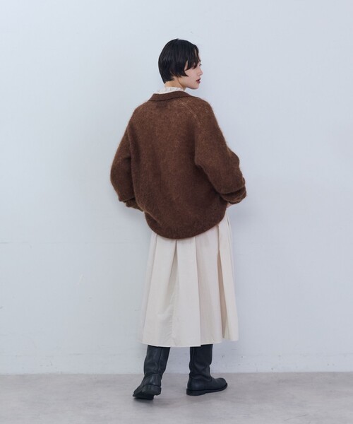 ADIEU TRISTESSE(アデュートリステス)の「インドコットンポプリンワンピース(シャツワンピース・レディース・ブラック/アイボリー・38)」の18枚目の写真