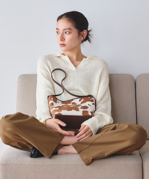 BEAUTY&YOUTH UNITED ARROWS（ビューティーアンドユースユナイテッドアローズ）の「テープヤーン スキッパー ニットプルオーバー ウォッシャブル（ニット/セーター・レディース・オフホワイト/ピンク/ブラック・FREE）」の9枚目の写真