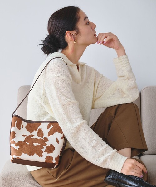 BEAUTY&YOUTH UNITED ARROWS（ビューティーアンドユースユナイテッドアローズ）の「テープヤーン スキッパー ニットプルオーバー ウォッシャブル（ニット/セーター・レディース・オフホワイト/ピンク/ブラック・FREE）」の10枚目の写真