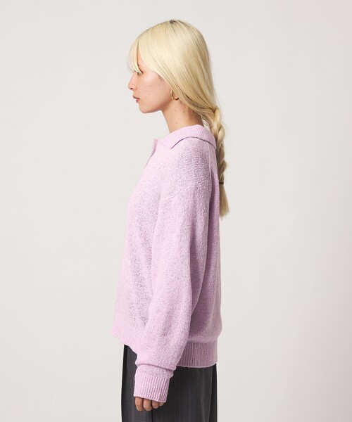 BEAUTY&YOUTH UNITED ARROWS（ビューティーアンドユースユナイテッドアローズ）の「テープヤーン スキッパー ニットプルオーバー ウォッシャブル（ニット/セーター・レディース・オフホワイト/ピンク/ブラック・FREE）」の17枚目の写真
