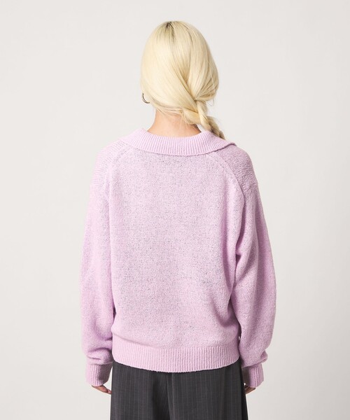 BEAUTY&YOUTH UNITED ARROWS（ビューティーアンドユースユナイテッドアローズ）の「テープヤーン スキッパー ニットプルオーバー ウォッシャブル（ニット/セーター・レディース・オフホワイト/ピンク/ブラック・FREE）」の18枚目の写真